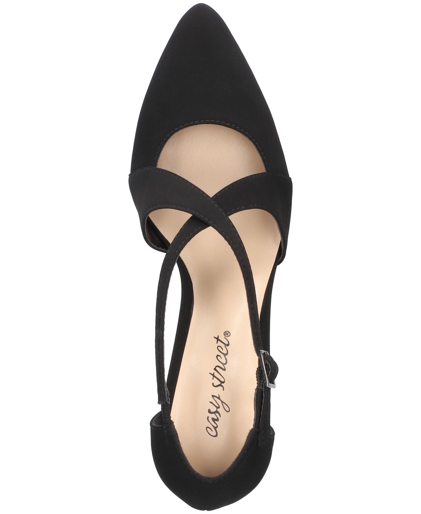 Женские туфли Easy Street Elegance Cross Strap Front Pumps, цвет: Чёрный — фото 4