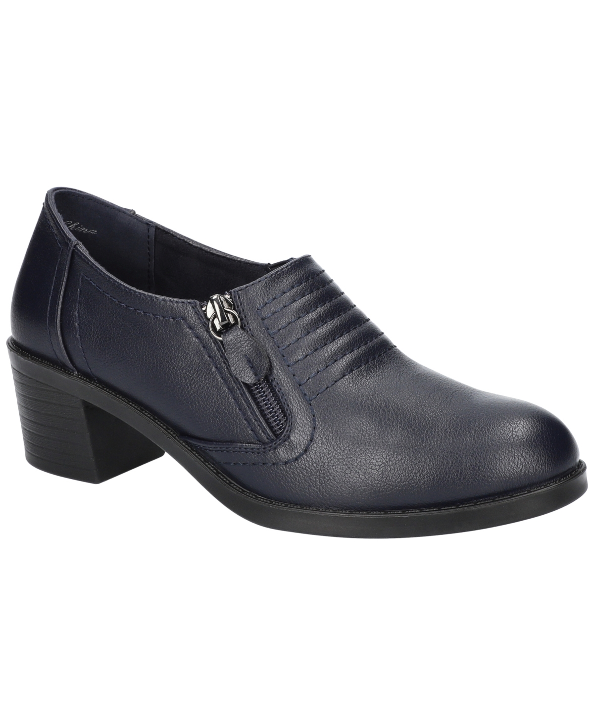 Easy Street Women's Grove Side Zip Shooties In Navy