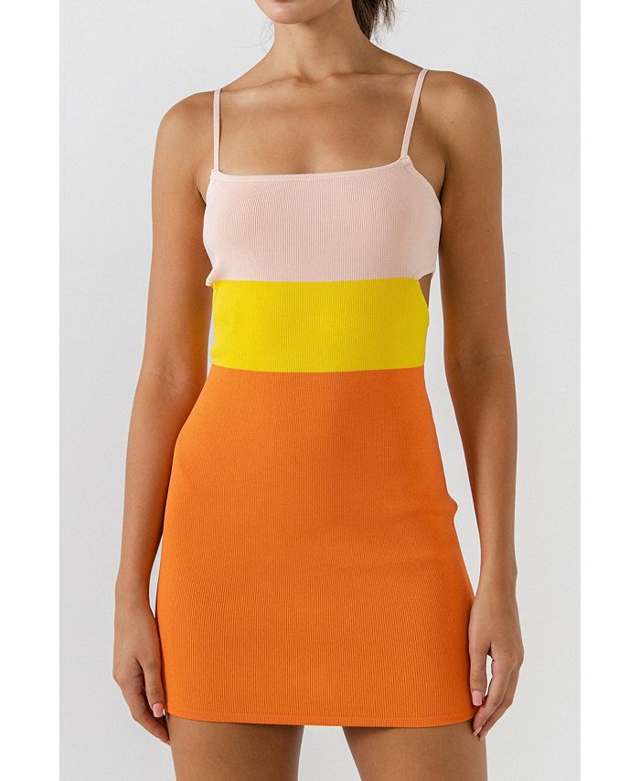 endless rose Women's Color Block Cut Out Mini Dress Macy's