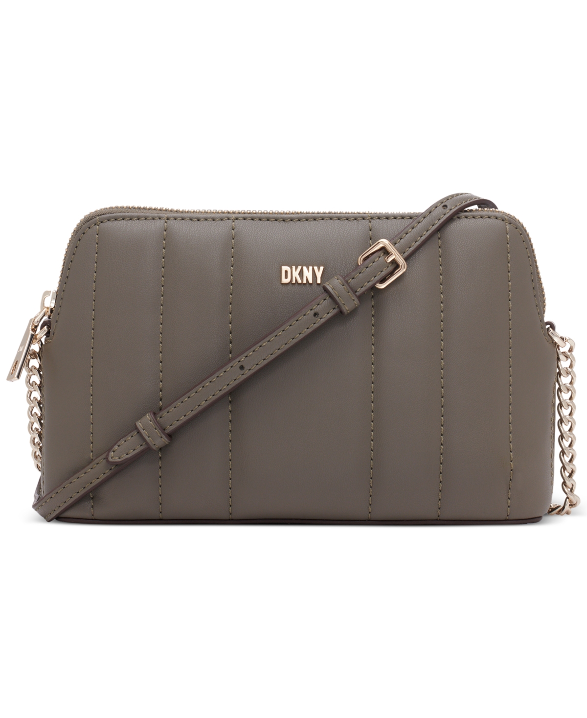 Dkny Lexington Dome Quilted Crossbody In Dk Clay