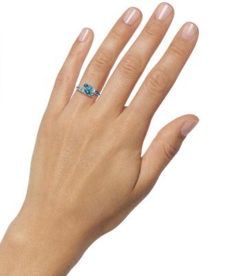 Blue Topaz Bypass Statement Ring (1-3/4 ct. t.w.) in Sterling Silver 