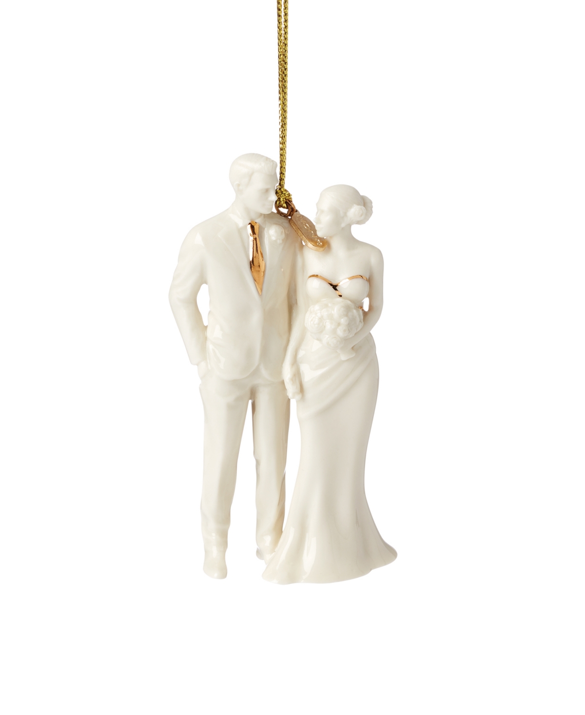 Shop Lenox 2023 Bride And Groom Ornament In Ivory