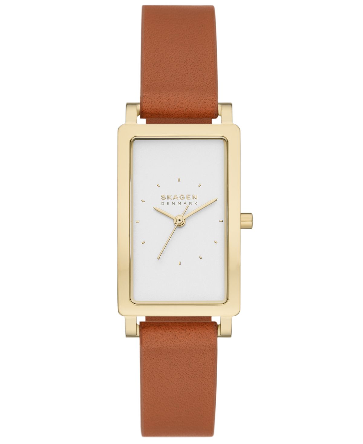 Женские кварцевые часы Hagen из коричневой кожи с тремя стрелками, 22 мм