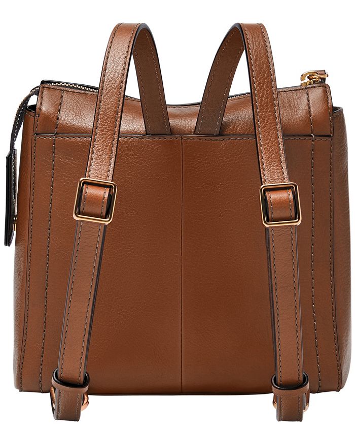 Fossil Parker Leather Backpack - Macy's