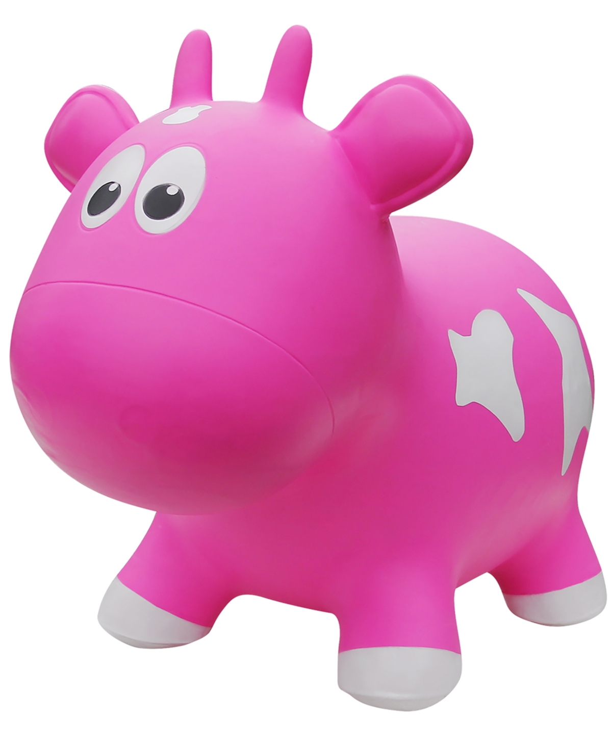 Farm Hoppers Babies' Cow Ride-on Toddler Inflatable Bounce Toy In Bright Pink
