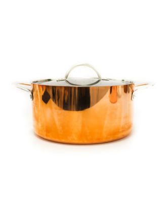 Vintage-Like Tri-Ply 5 Piece Mid Size Polished Copper Cookware Set