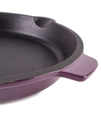 Neo Enameled Cast Iron 3 Piece 10" Fry Pan, 11" Grill Pan, and Slotted Steak Press Set