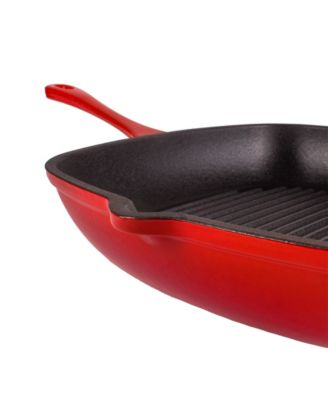Neo 4pc Cast Iron Cookware Set, Grill Pan, Fry Pan & Oval Dutch Oven