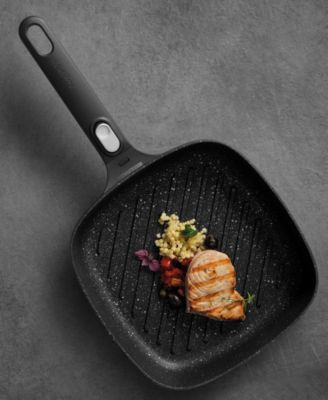 GEM 4Pc Nonstick Cast Aluminum Cookware Set, Fry pan, Grill Pan & Saute Pan