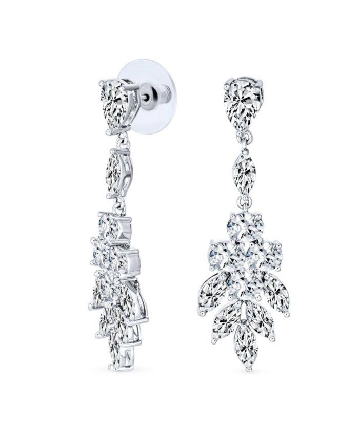 Bling Jewelry Elegant Teardrop Marquise Cluster CZ Cocktail Statement