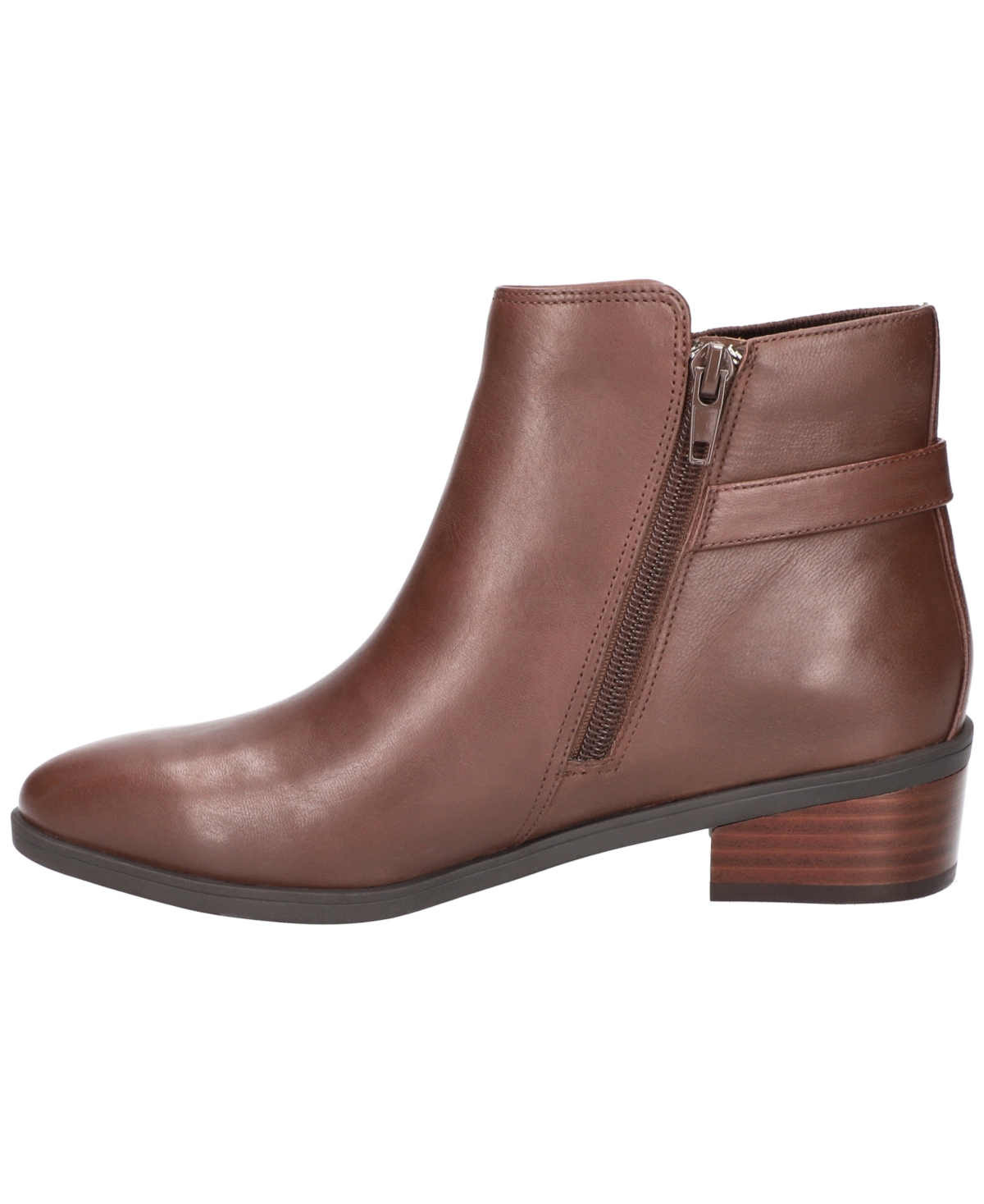 Bella Vita Women's Dora Side Buckle Inside Zip Ankle Booties -Leather