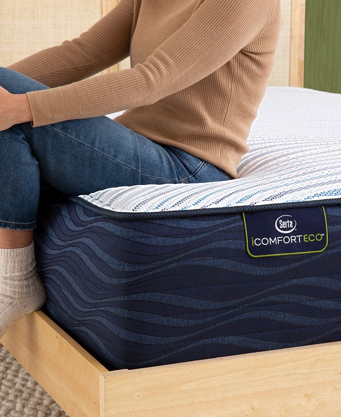 Serta ECO S40HD 14" Plush Mattress Set Queen Macy's