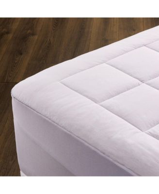 CIRCLESHOME Ultra-Plush Down Alternative Cotton Top Mattress Pad White Twin XL