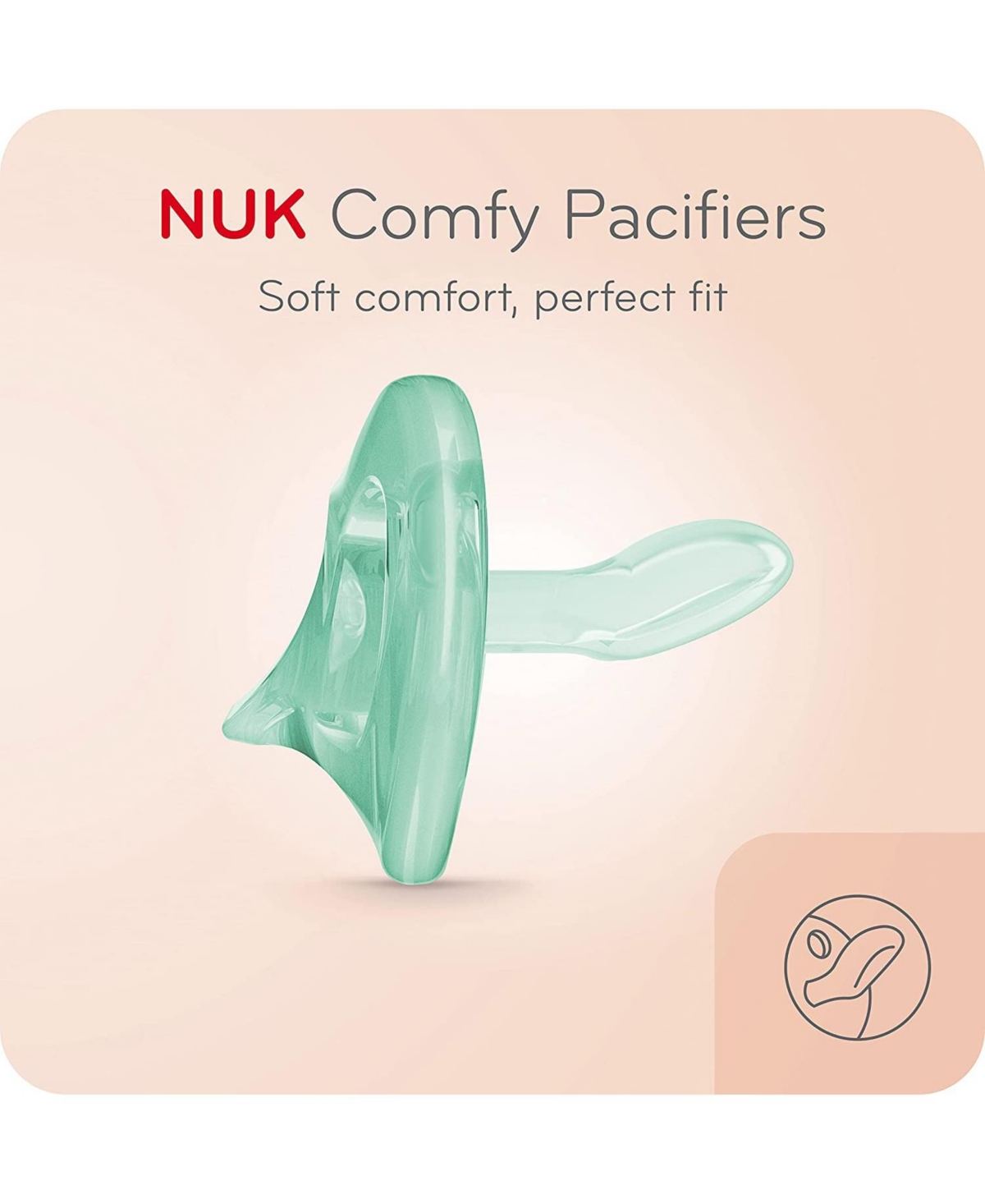Nuk Baby Comfy Orthodontic Pacifiers, 6-18 Months, Pack - Assorted Pre-pack