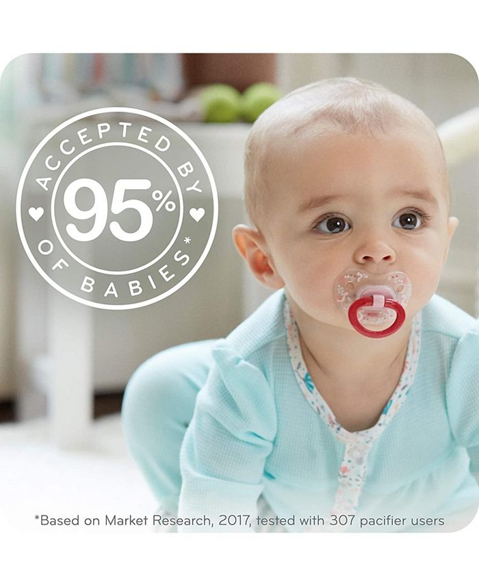 NUK Orthodontic Pacifiers, 1836 Month, Pink, 2 Pack Macy's