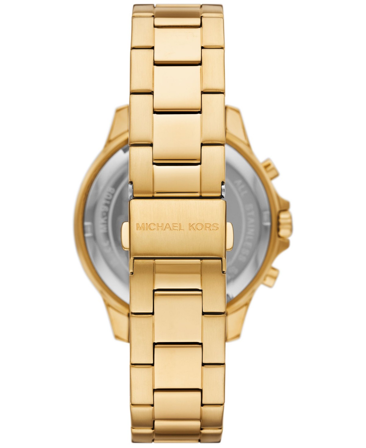Мужские хронограф-часы Michael Kors Greyson золотистые 43мм — фото 4
