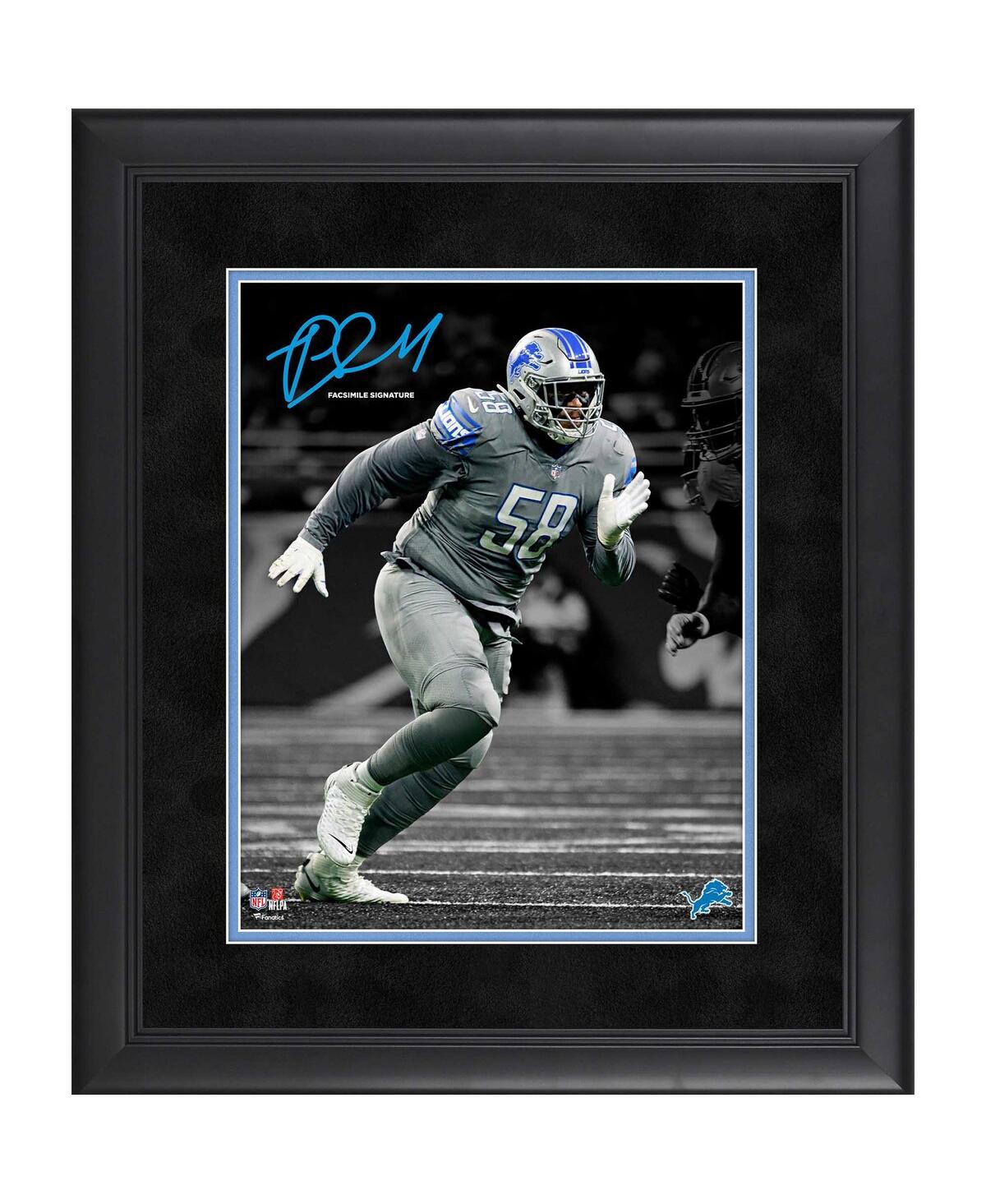 Fanatics Authentic Penei Sewell Detroit Lions Facsimile Signature Framed 11" X 14" Spotlight Photograph In Multi