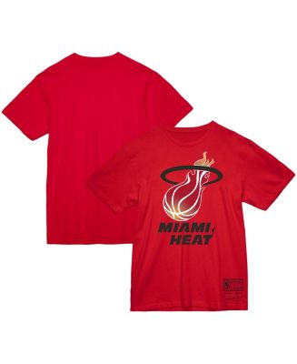 Mitchell & Ness Men's and Women's Red Miami Heat Hardwood Classics ...