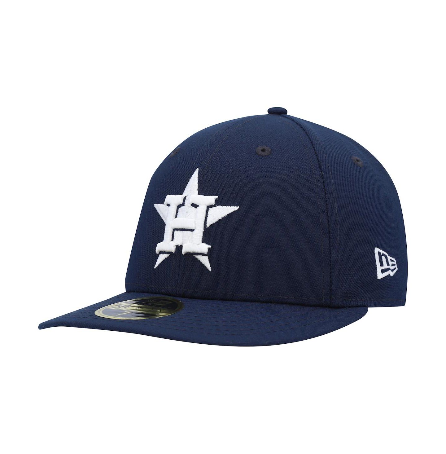 Мужская кепка New Era Navy Houston Astros Oceanside Low Profile 59FIFTY Fitted Hat — фото 1
