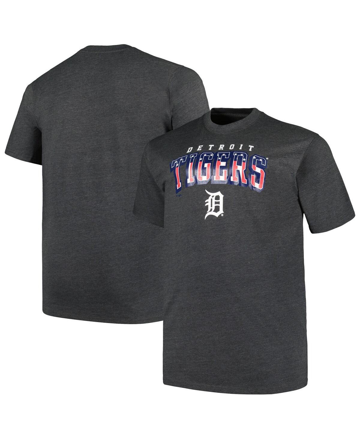 PROFILE Men's Profile Heather Charcoal Detroit Tigers Big & Tall American T- Shirt