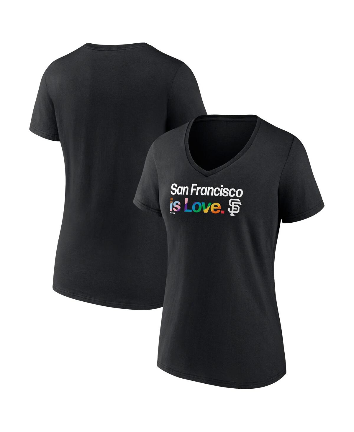 New Era Women's New Era Black San Francisco Giants Plus Space Dye  3/4-Sleeve Raglan Henley T-Shirt