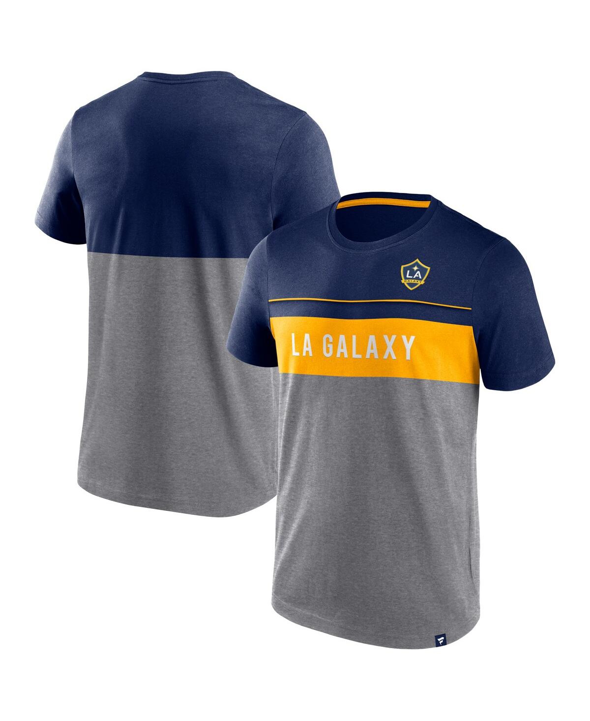Shop Fanatics Men's  Navy, Gray La Galaxy Striking Distance T-shirt In Navy,gray