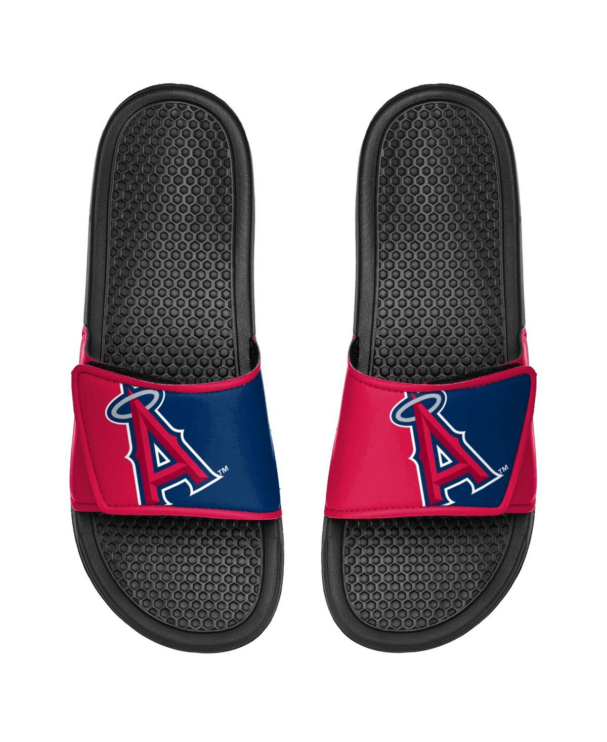 Foco Kids' Youth Boys And Girls  Los Angeles Angels Colorblock Big Logo Legacy Slide Sandals In Black