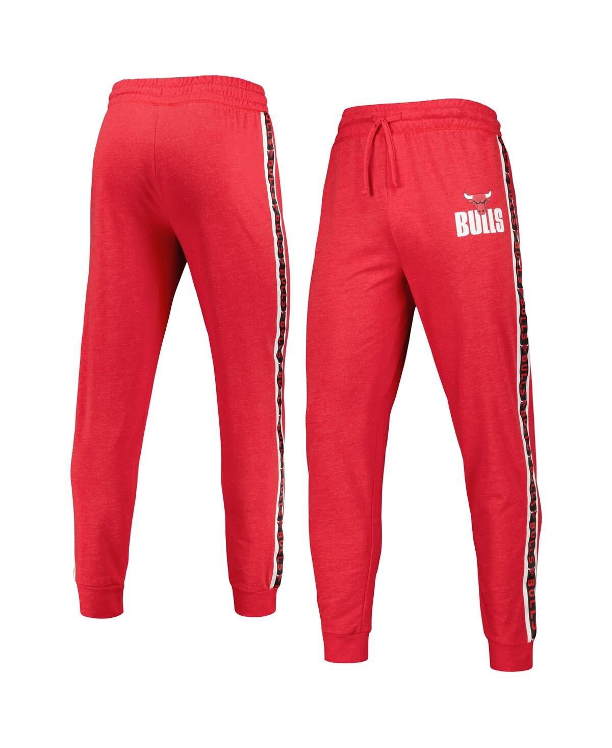 Shop Concepts Sport Men's  Red Chicago Bulls Team Stripe Jogger Pants