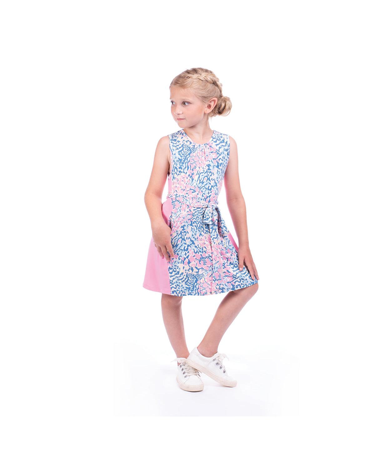 Imoga Collection Little Girls Jessie Sahara Belted Jersey Dress w/Accent Color Side Panels - Open miscellaneous 998