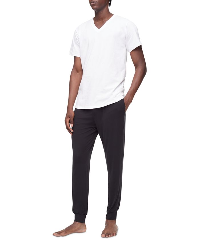 Calvin Klein Men's 5-Pk. Cotton Classics V-Neck Undershirts, Created ...