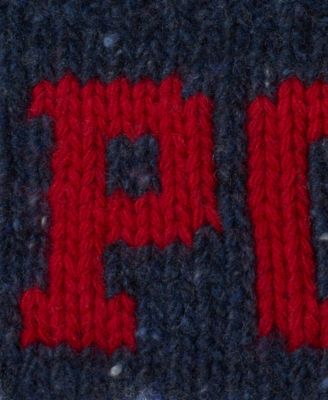 Men's Knit Tweed Polo Beanie