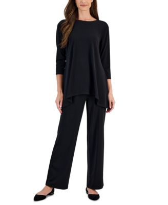 JM Collection Women's 3/4-Sleeve Tunic & Wide-Leg Pants, Created for Macy's  - Macy's