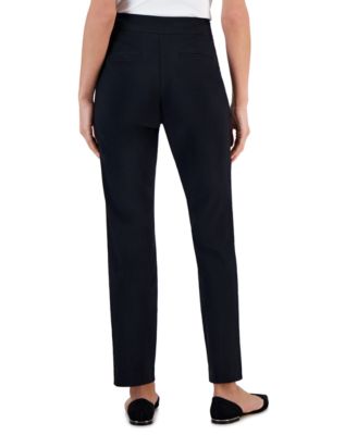Petite Tummy-Control Cambridge Stretch Slim-Leg Pants