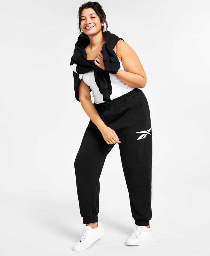 Reebok Women's Fleece Vector Jogger Pants, A Macy's Exclusive - Macy's