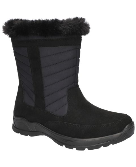 Женские ботинки Easy Street Frazer Slip Resistant and Waterproof Side Zip, цвет: Чёрный