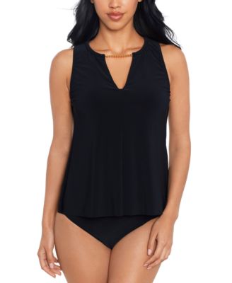 Shop Magicsuit Womens Hyper Link Chanae Tankini Top Shirred Bikini Bottoms In Black