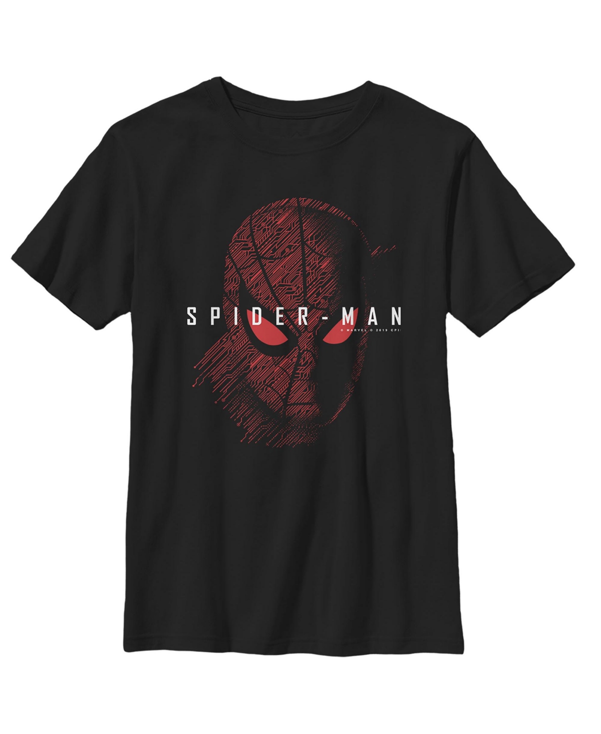 Marvel Boy's  Spider-man: Far From Home Glow Child T-shirt In Black