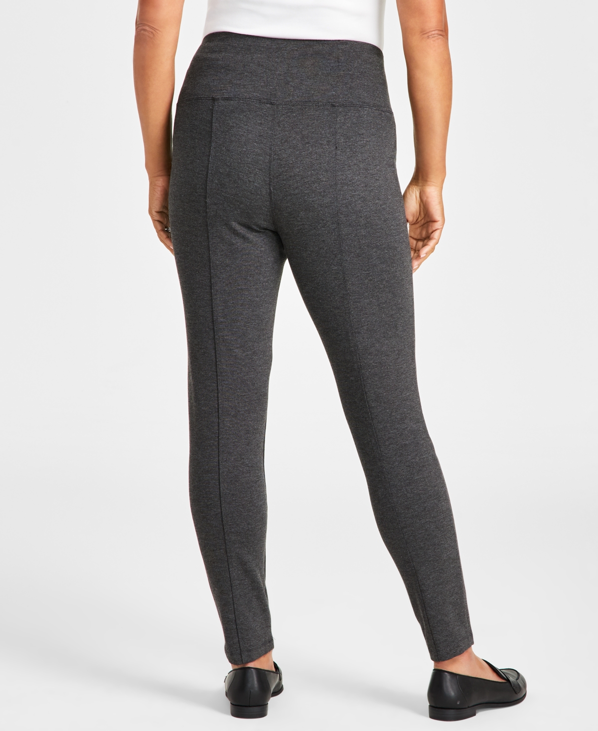 Style & Co Women's Mid-Rise Ponte-Knit Pants with Tummy Control, Created for Macy's