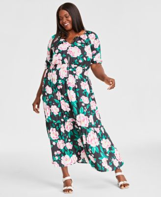 Plus size peasant dress hotsell