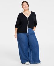 Black Cardigan Womens Plus Size Sweaters Macy s