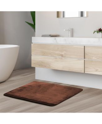 Ultra-Soft Plush Memory Foam Non-Slip Bath Rug, 17" x 24"