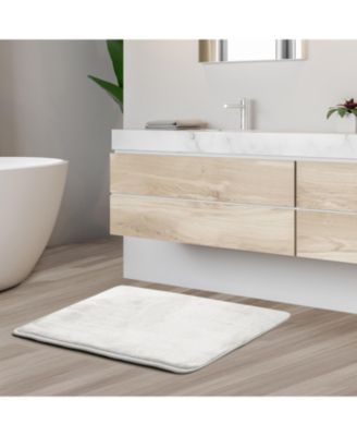 Ultra-Soft Plush Memory Foam Non-Slip Bath Rug, 17" x 24"
