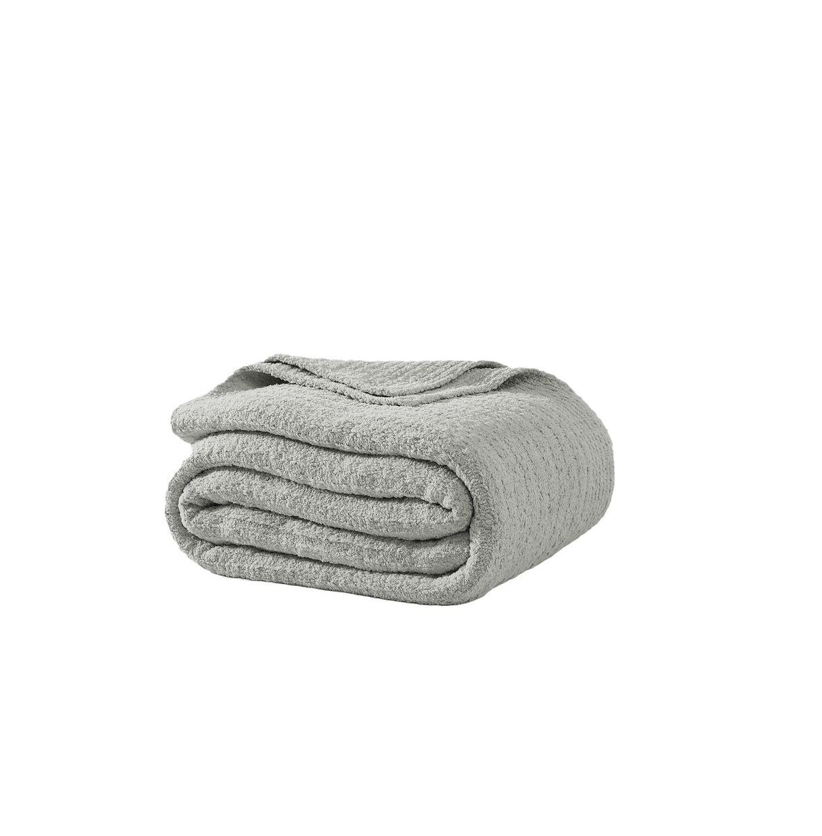 Sunday Citizen Snug Ribbed Blanket, King In Cloud Gray