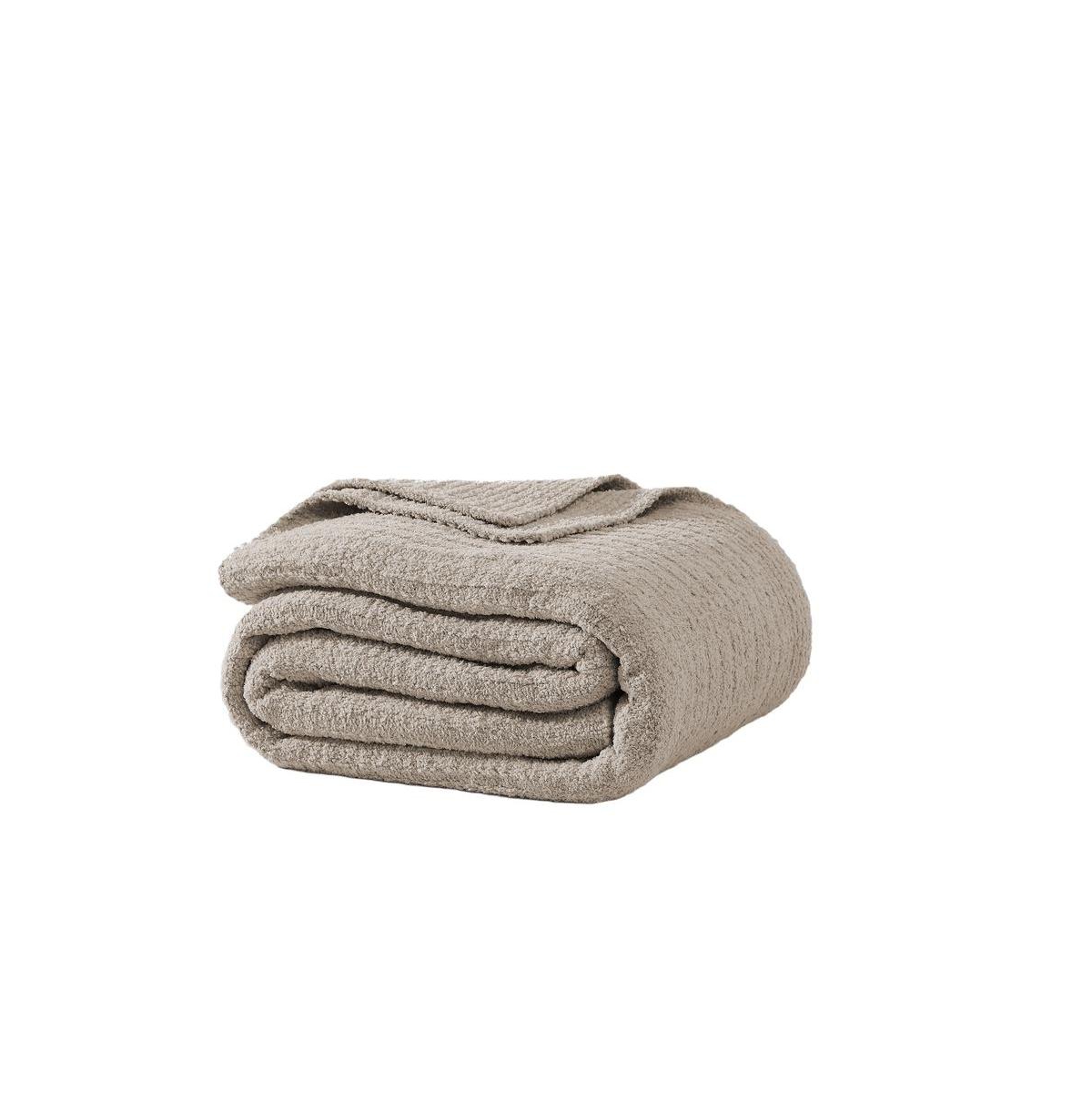 Sunday Citizen Snug Ribbed Blanket, King In Taupe
