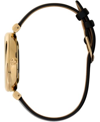 Women's Mini Bee Black Leather Strap Watch 36mm