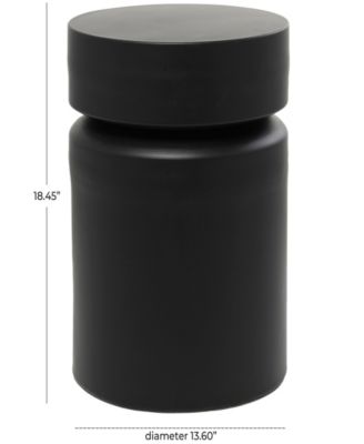 18" Metal Drum Accent Table