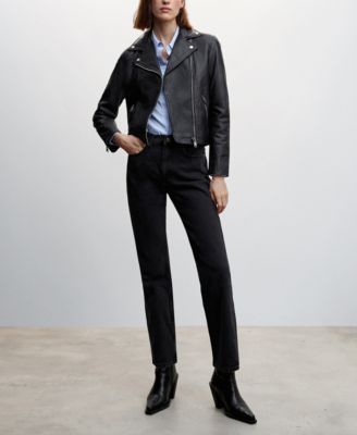 Women's Leather Biker Jacket