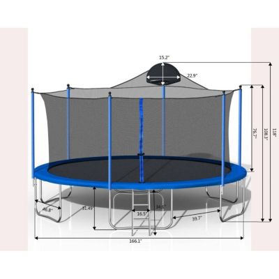 Streamdale 14FT Trampoline With Board+Metal