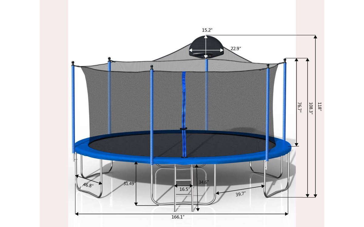 Streamdale 14FT Trampoline With Board+Metal
