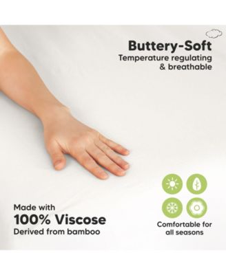 2-Pack Mini Crib Sheets, Pack and Play Sheets Fitted, Pack N Play Sheets, Organic Fitted Crib Sheet Cover